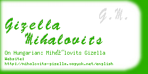 gizella mihalovits business card